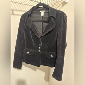 White House Black Market Classic Black Velvet Jacket